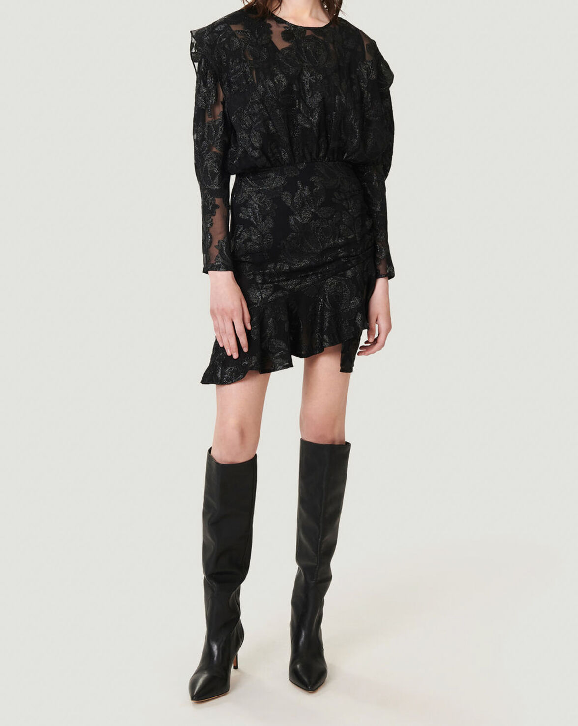 MURAI METALLIC LONG SLEEVE DRESS image number null